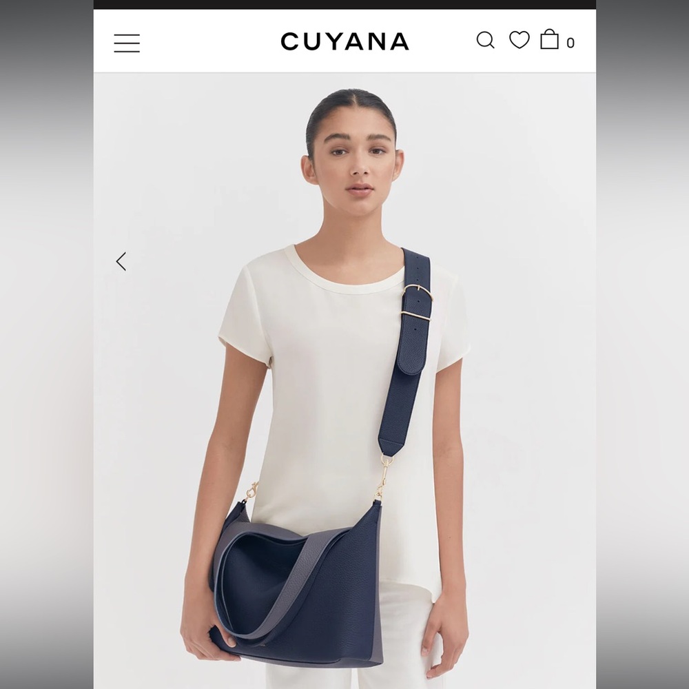 NWOT Cuyana system tote dual shades of navy and grey